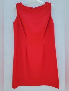 Red Sleeveless Midi Dress